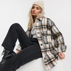 Bershka Plaid Shacket